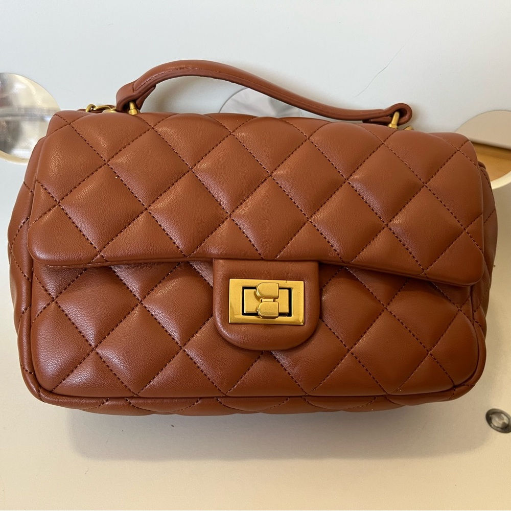 Lamb skin leather hand bag